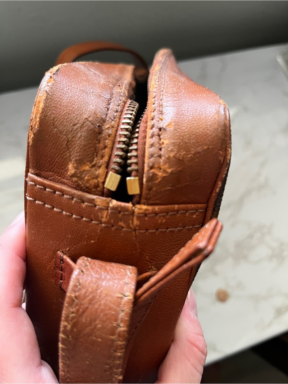 Vintage 1970s Louis Vuitton Crossbody with Tan Trim - Picture 9 of 13